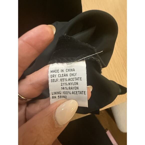 Vintage 80s Talbots Green Velvet Bow Baco Dress Size 10 Holiday Coquette 2404 - Picture 6 of 7